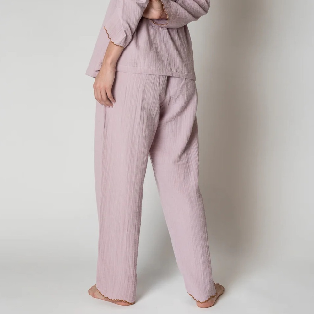 HouseNo23 Organic Cotton Gauze Alaia Pajama Pants - Picture 2 of 6
